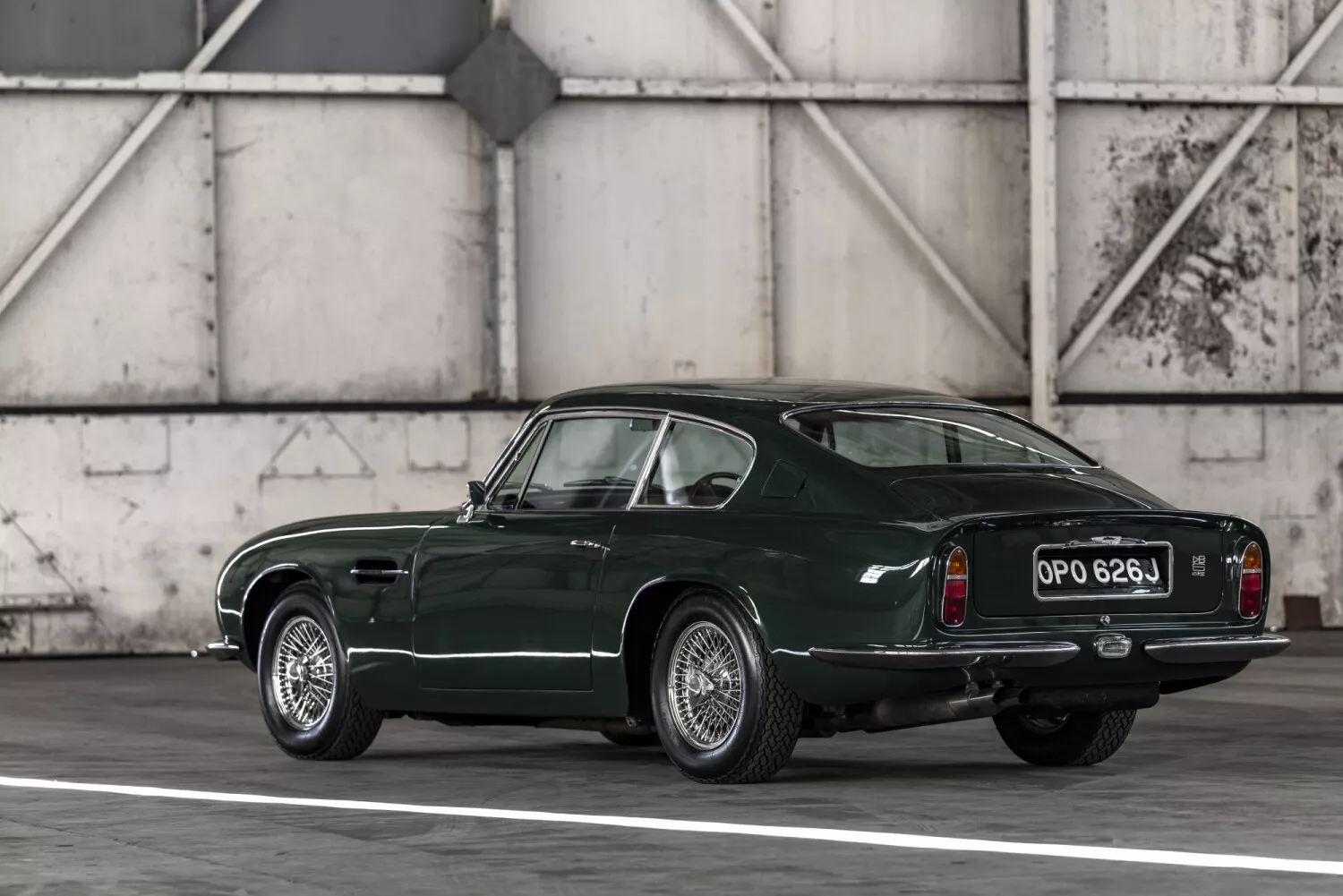 1965–1969 Aston Martin DB6, rear three-quarter view